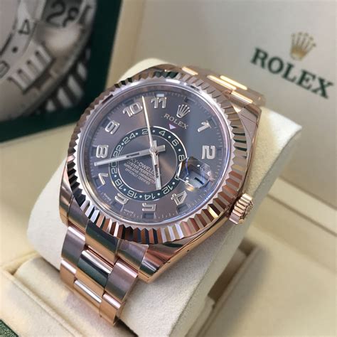 rolex sky dweller rose gold 2018|Rolex Sky-Dweller price used.